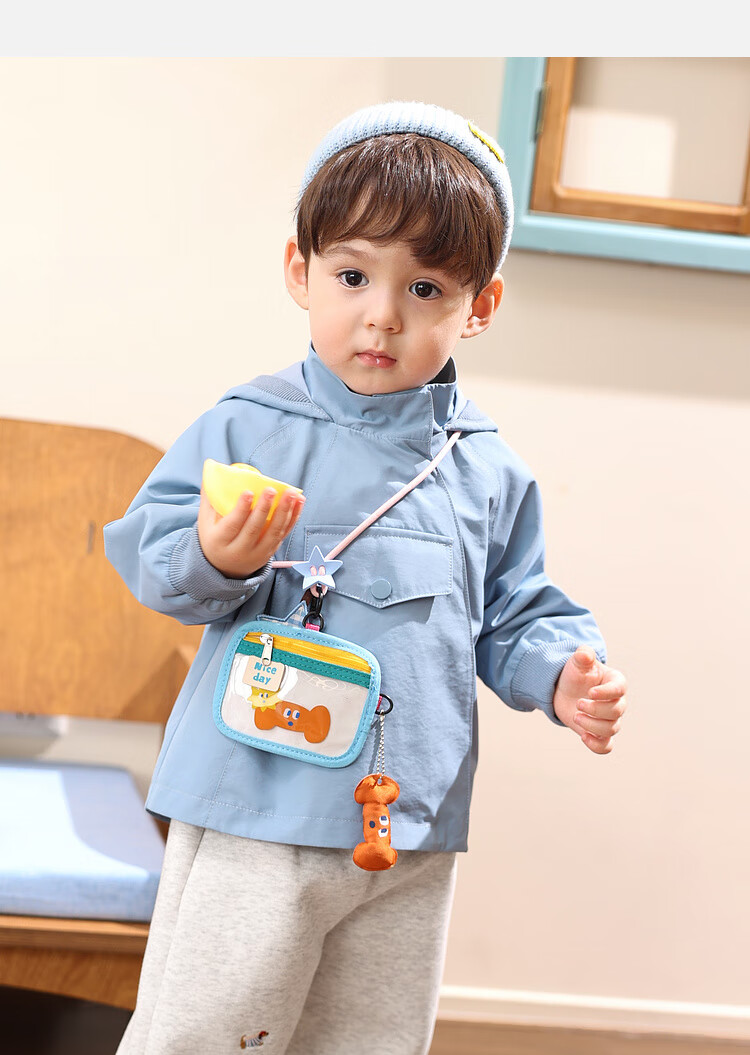LUSON Little O Dad Boys' Autumn Hooded Star Jacket Cute Baby Boys' Fall Coat with Pointed Hood 21
