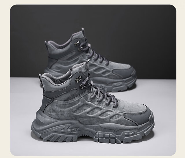 Warrior Men's 2025 Autumn Winter New Martin Boots Hiking Shoes Outdoor Workwear Warm Shoes Khaki Size 40 10