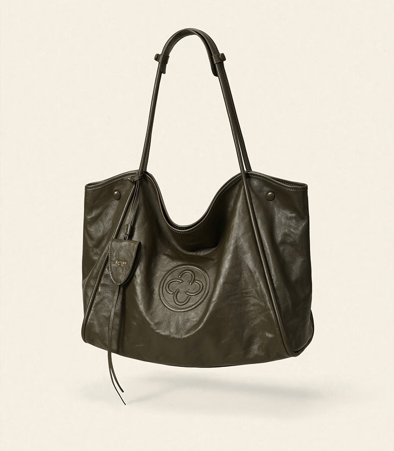 CASSILE Handbag for Women, Vegetable Tanned Cowhide Leather, Large Capacity Light Luxury Shoulder Bag, 520 Gift 12