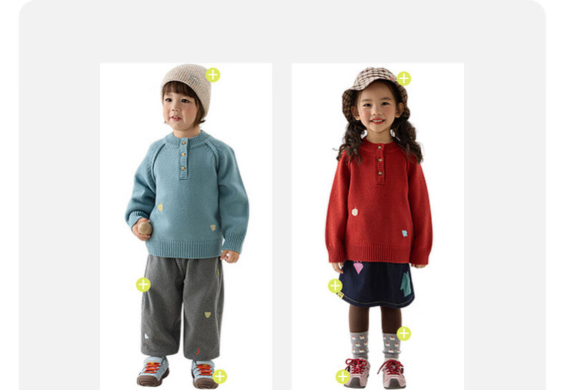 Papapapa Autumn Winter Kids Sweater Soft Skin-Friendly Warm Pullover Knitwear Light Gray 100 3