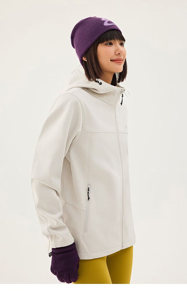 TECTOP Fleece-Lined Softshell Jacket Couples Outdoor Hiking Mountaineering Hooded Coat 39