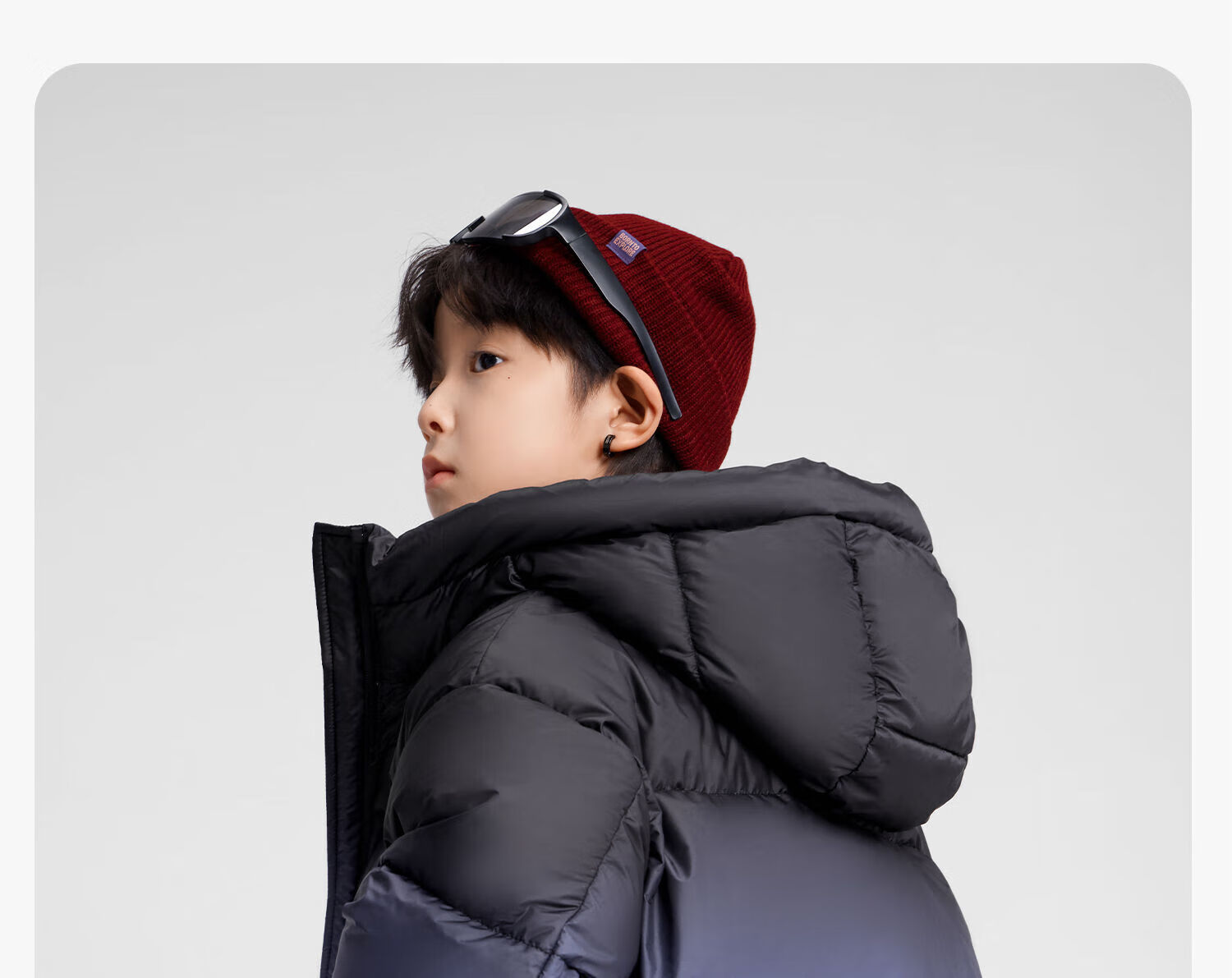 Zuo Xi Boys' Down Jacket Winter Warm 2025 New Children's Three-Proof Hooded Puffer Coat Blue 120 26