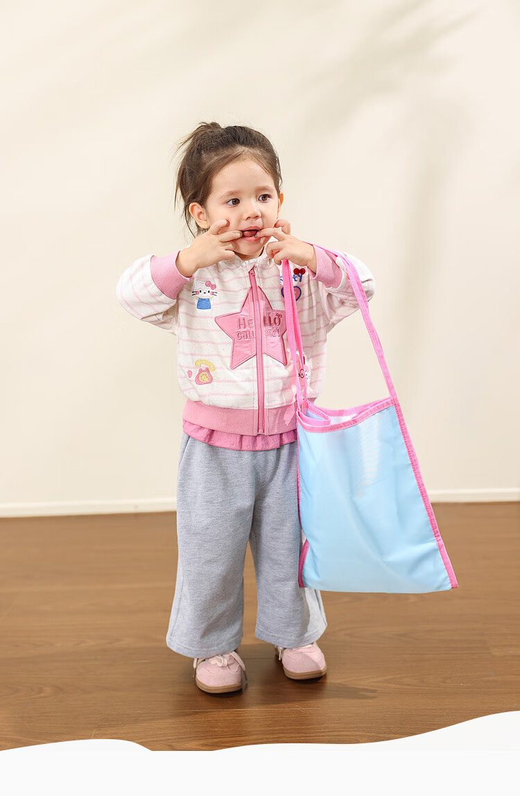 LUSON Little O Dad Baby Girl Autumn Outfit 2025 Spring and Autumn Long Sleeve Sweatshirt Jacket and Pants Baby Clothes 1