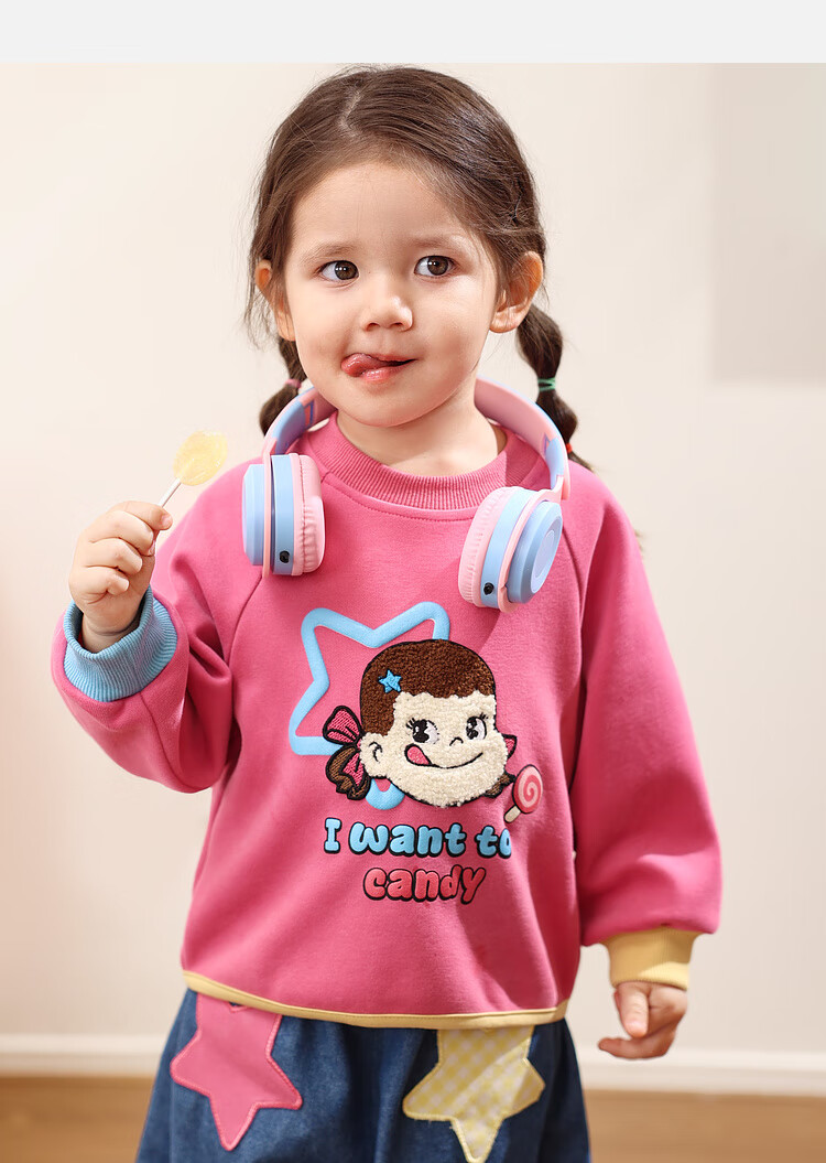 LUSON Little O Dad Baby Girl Cartoon Sweatshirt 2025 Autumn New Baby Round Neck Cute Stylish Top 22
