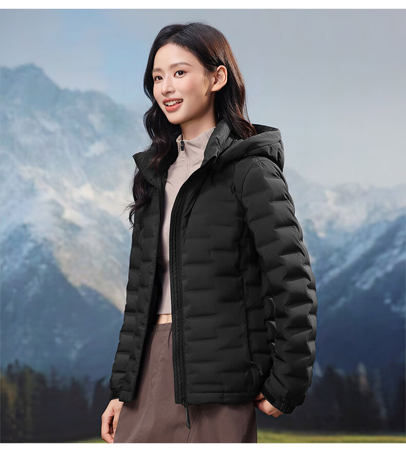 YAYA Lightweight Down Jacket Women 2025 Autumn Winter New Casual Versatile Short Hooded Comfortable Warm Duck Down Coat 21
