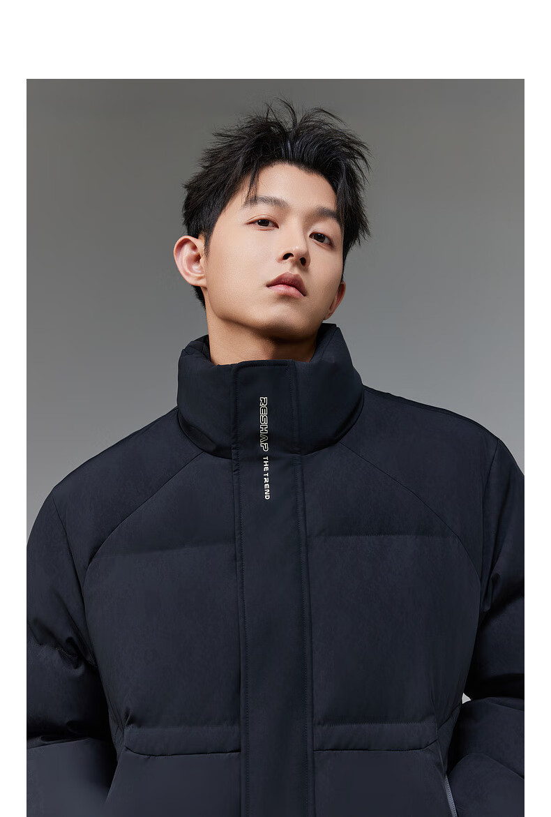 CABBEEN Moon Surface Graffiti Print Single Fabric Down Jacket with Detachable Hood Milk Silk Windproof Sleeves Winter Down Coat 4