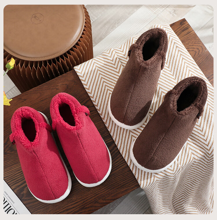 Paul Frank Authentic Autumn Winter Back Strap Cotton Shoes Unisex Outdoor Non-slip Fleece Warm Thick Sole White Size 40-41 4