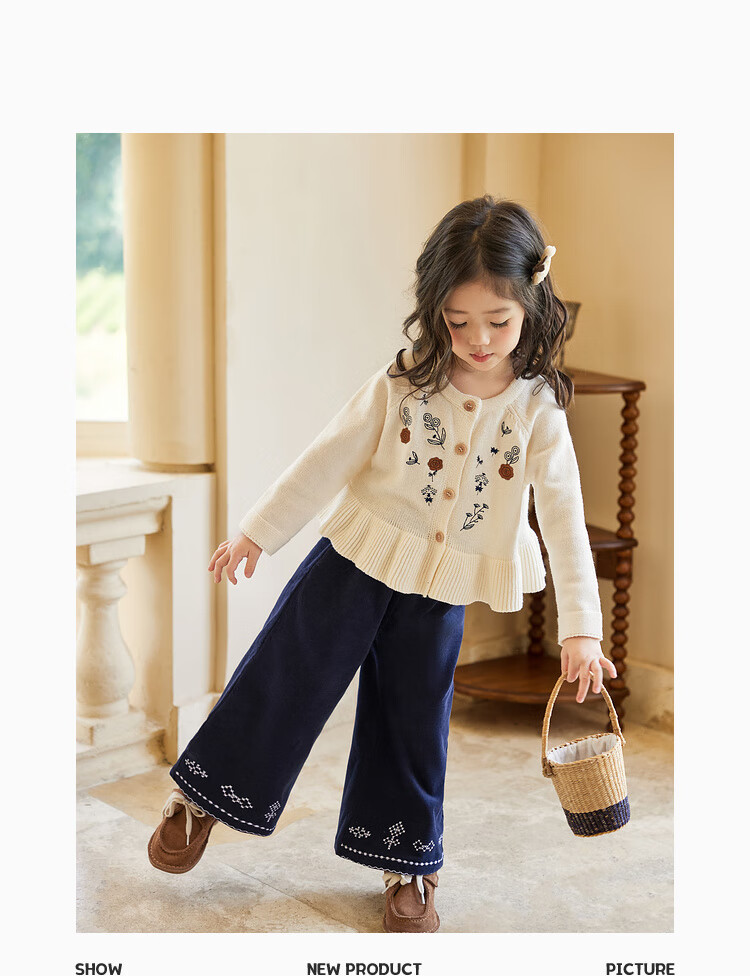 LUSON Little O Treasure Okids Children's Clothing Forest Style Set Girls 2025 Autumn Corduroy Suspender Skirt 29