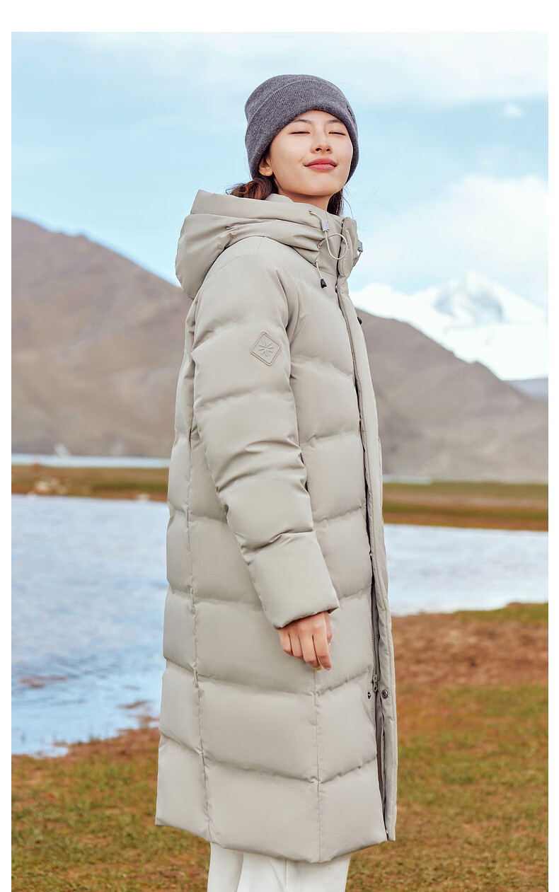 SNOWFLYING [Cheng Yi Same Style] [Goose Down] [Unisex] H-Fit Long Sports Hooded Down Jacket Outdoor 7