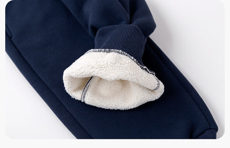 Dudu Boys Winter Thickened Pants Children's Fleece Casual Pants Girls Sports Pants Baby Warm Long Pants Gray 80 21