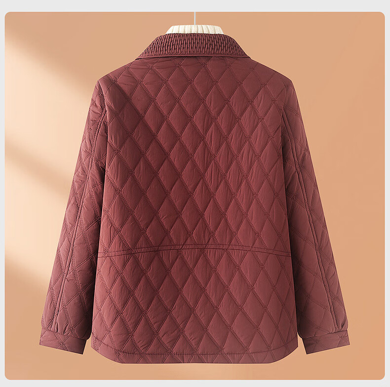 Hodo Middle-aged Mom Winter Thickened Cotton-padded Coat New Winter Fashion Elegant Middle-aged and Elderly Women's Quilted Cotton Jacket 2