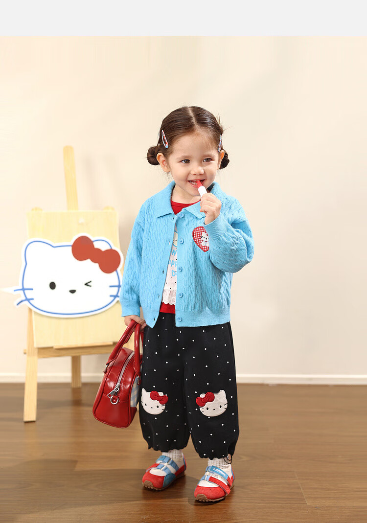 LUSON Little O Dad Baby Girls' Sweater Cardigan 2025 Autumn New Baby Knitted Warm Stylish Jacket 22