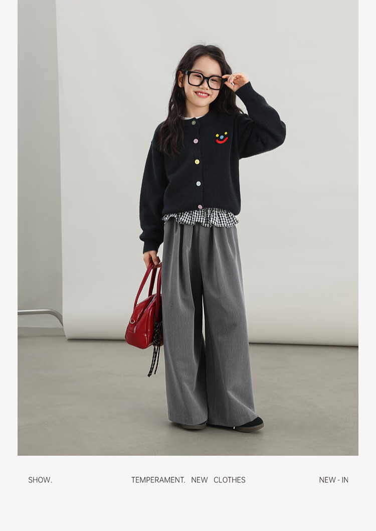 LUSON Chen Dazhu Girls' Knit Cardigan Autumn 2025 New Big Kids Fashion Children's Sweater 17
