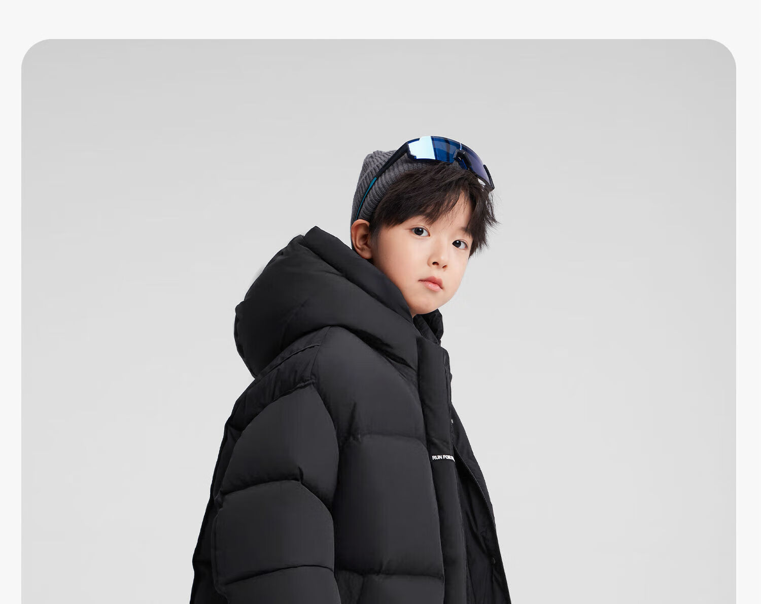 Zuo Xi Boys' Mid-Length Down Jacket Winter Warm Thickened Hooded Coat Red Size 130 New Year Outfit 38