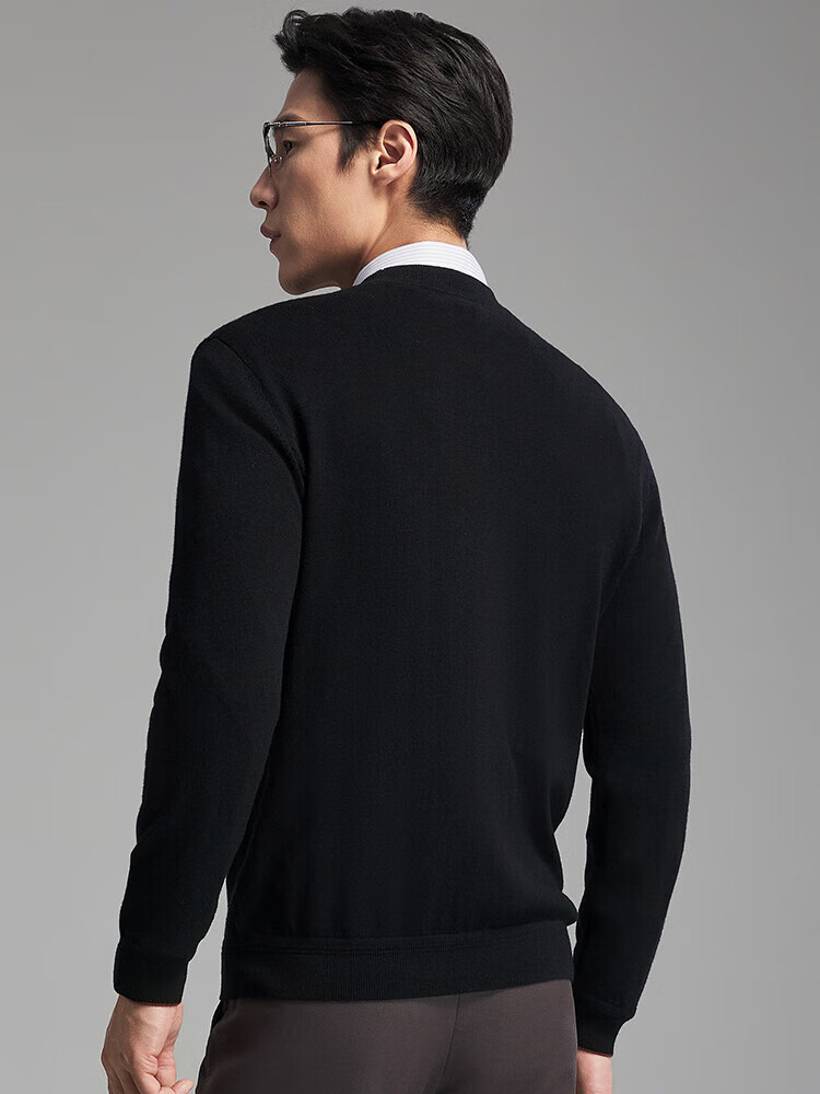 YOUNGOR Full Wool Autumn Winter Men's Half Turtleneck Sweater Business Casual Easy Care Base Shirt 619963C 2