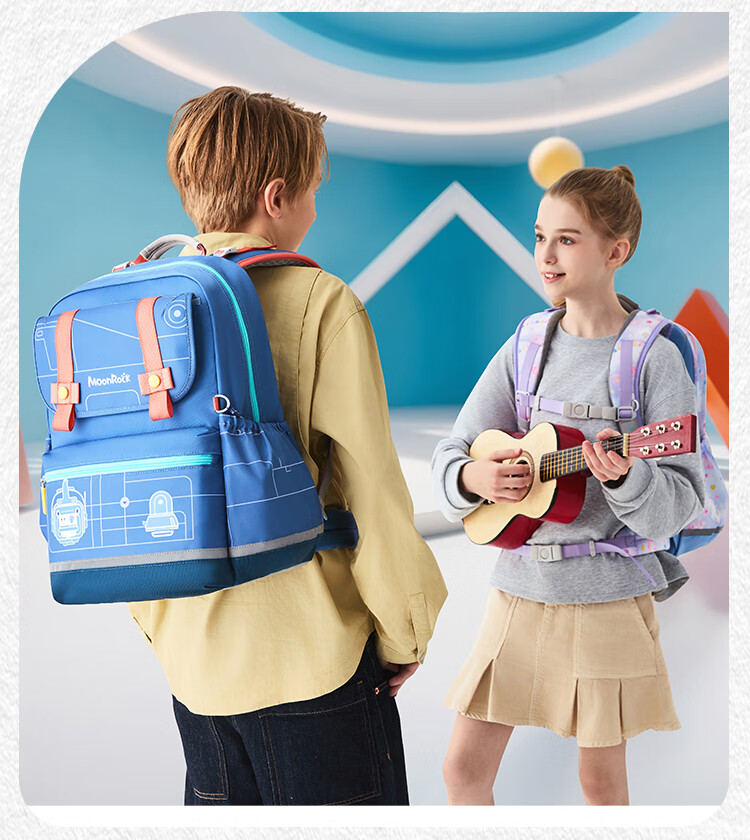 MoonRock Elementary School Backpack for Grades 3-5, Lightweight Spine Protection, Large Capacity, Galaxy Unicorn Design 11