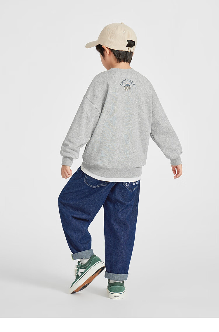 Duoduo Kids 2026 Spring Autumn College Bear Sweatshirt Boys Casual Sports Top Comfortable Long Sleeve Base Layer for Older Children 17
