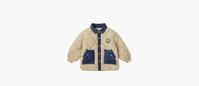 Dudu Baby Winter Cotton Padded Jacket Thickened Loose Coat Kids Boys Girls Fashionable Outerwear Army Green 90cm 3