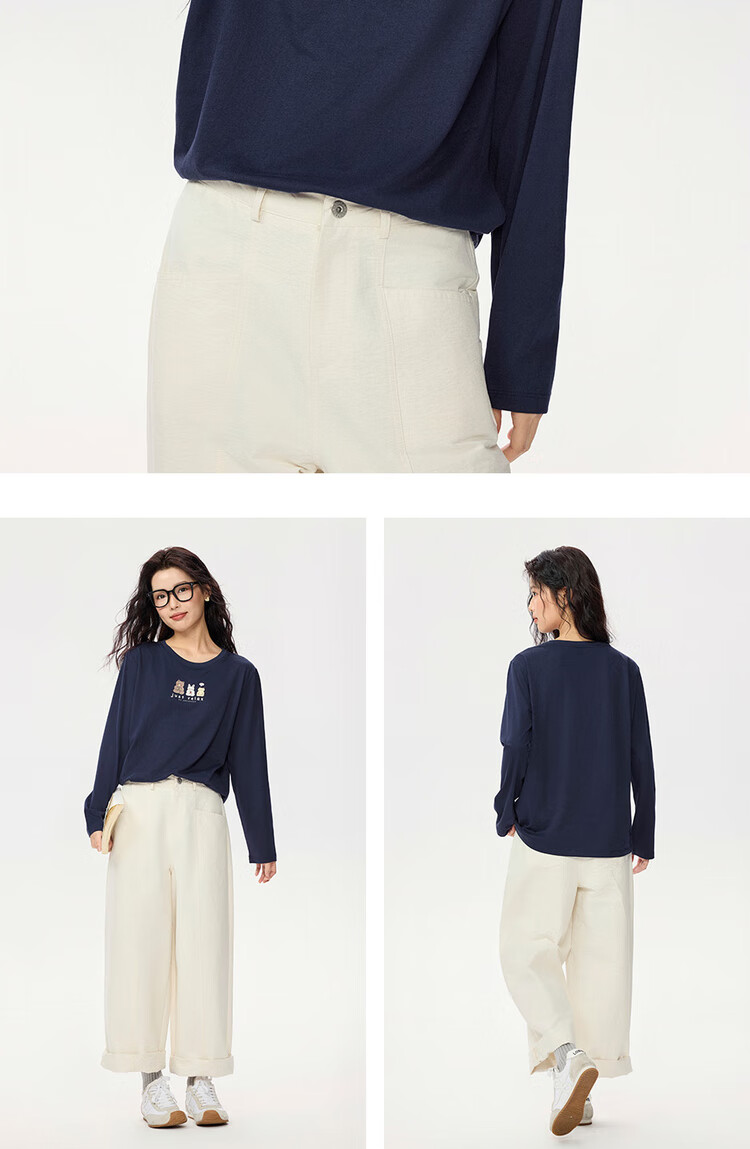 Zara Long Sleeve T-shirt Women Autumn Winter Cotton T-shirt Animal Partner Printed Round Neck Top 13395794 17