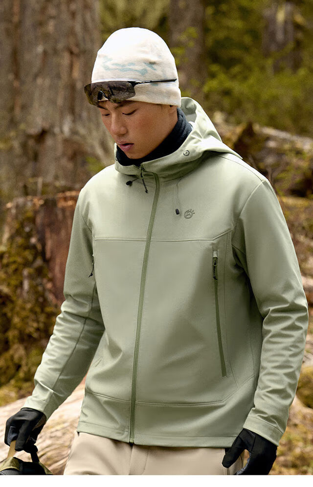 TECTOP Fleece-Lined Softshell Jacket Couples Outdoor Hiking Mountaineering Hooded Coat 20