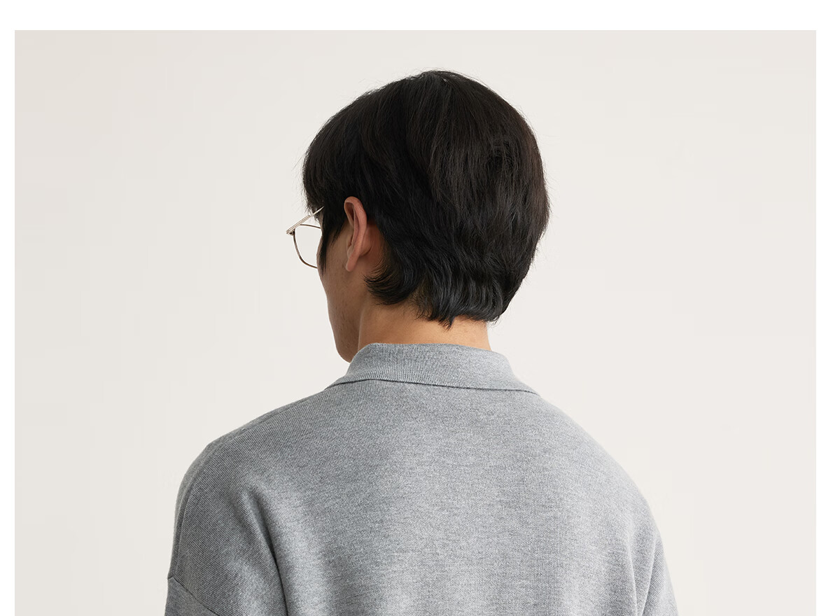 MARKLESS Men's Casual Pullover Knit Sweater, Long Sleeve, Spread Collar, Drop Shoulder, Machine Washable, Knit Top 5703, Starry Black, Size L 18