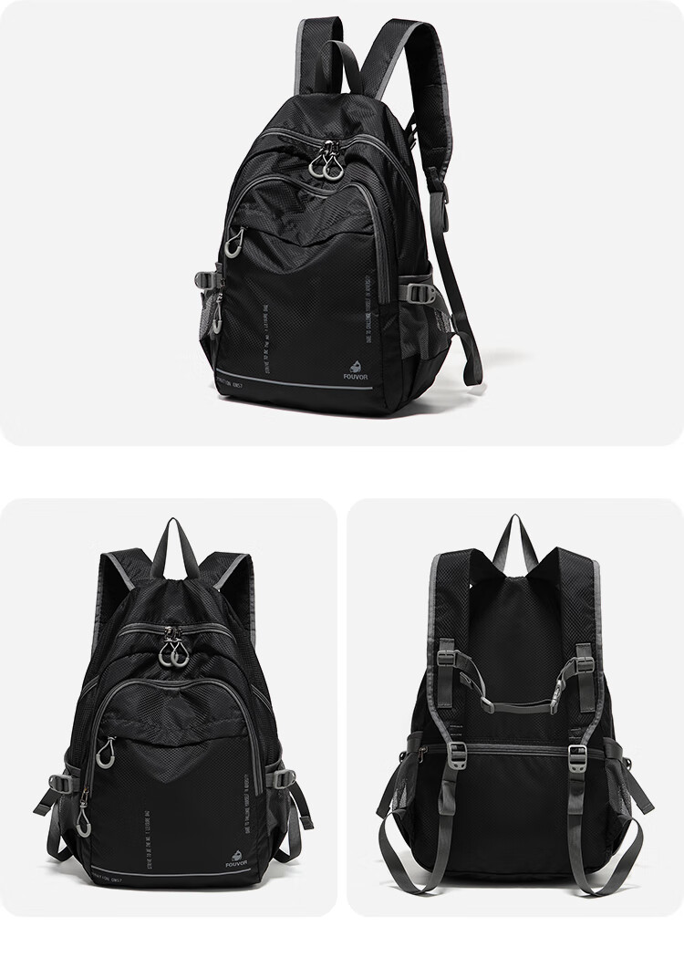 FOUVOR Women's Outdoor Hiking Backpack Travel Lightweight Hiking Bag Casual Student School Bag Orange 8