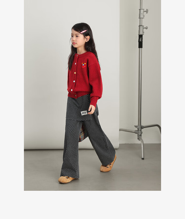 LUSON Chen Dazhu Girls' Knit Cardigan Autumn 2025 New Big Kids Fashion Children's Sweater 9