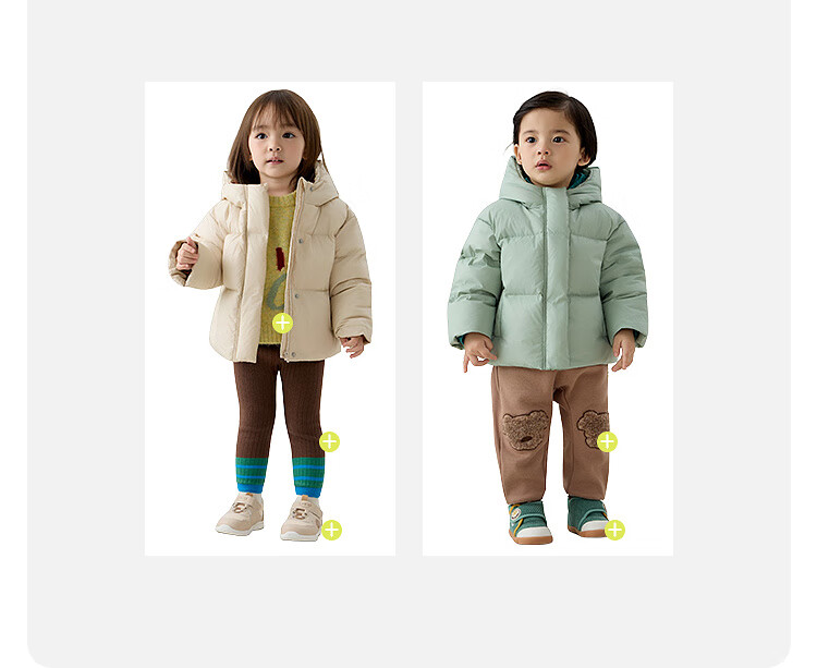 Papa [Three-proof] papa Winter Children's Down Jacket Boys and Girls Cold-resistant Antibacterial Anti-static Red 100 3