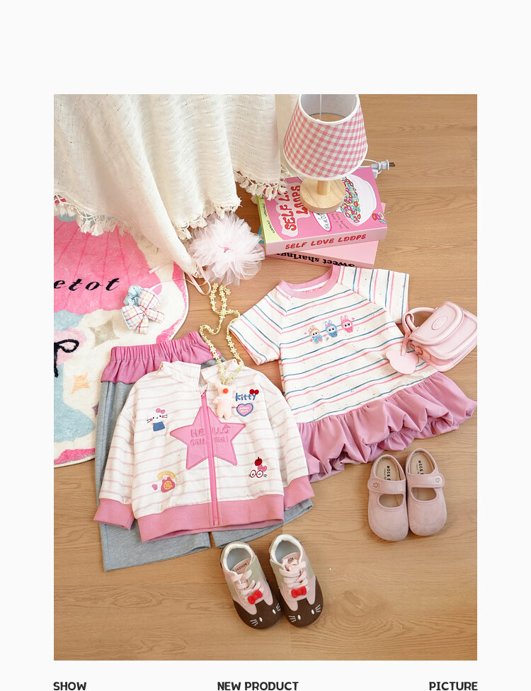LUSON Little O Dad Baby Girl Autumn Outfit 2025 Spring and Autumn Long Sleeve Sweatshirt Jacket and Pants Baby Clothes 23