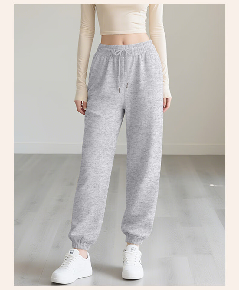 Baleno Women's Fleece Lined Jogger Pants Autumn Winter 2025 Thickened Warm Slim Casual Sweatpants Slimming Sports Pants 5