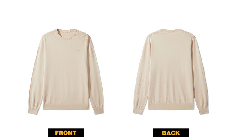 CABBEEN 100% Combed Cotton Men's Long Sleeve Logo Embroidered High-Frequency Winter Simple Base Shirt 6