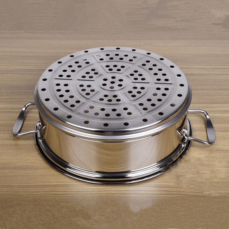 郝魅加厚加高不锈钢蒸格蒸笼蒸屉钢把平口笼凹口蒸锅笼屉多用锅蒸锅笼