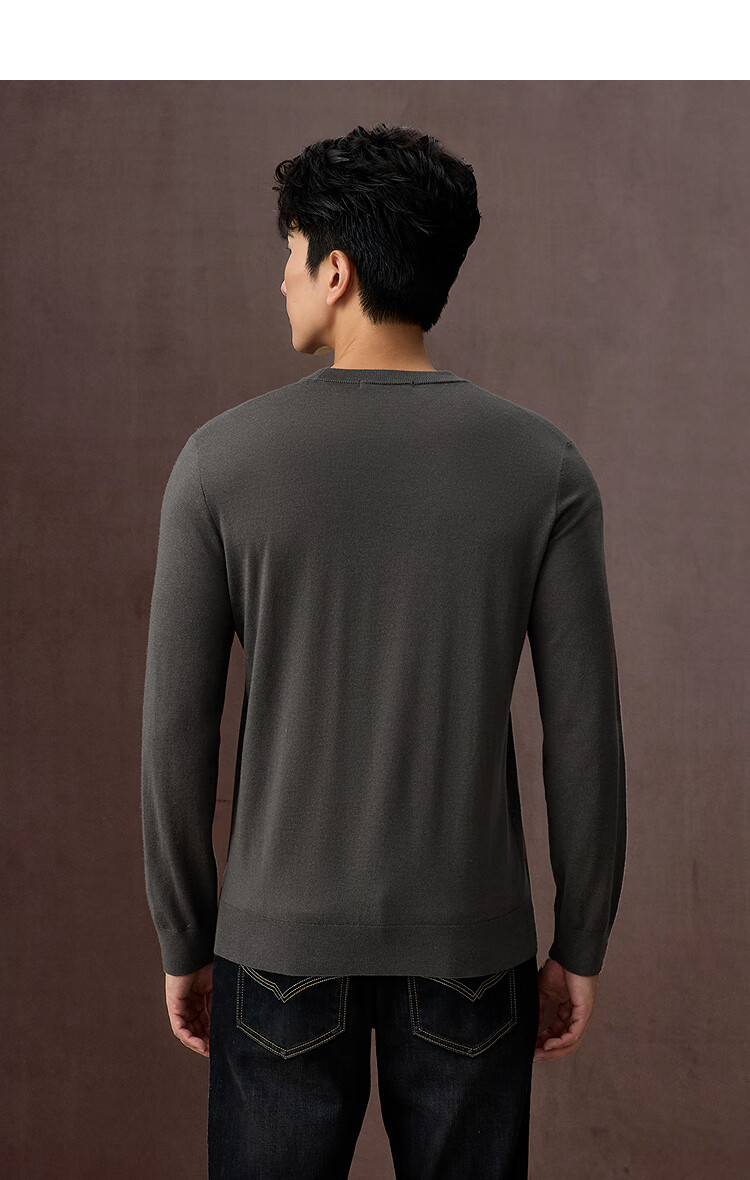 HLAHLA Men's Wool Sweater 30% Wool Warm Comfortable Knitwear Autumn Winter 4