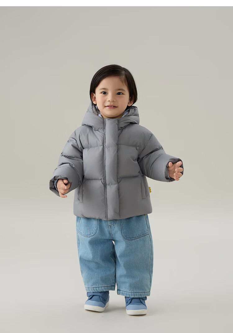 Papa [Three-proof] papa Winter Children's Down Jacket Boys and Girls Cold-resistant Antibacterial Anti-static Red 100 9