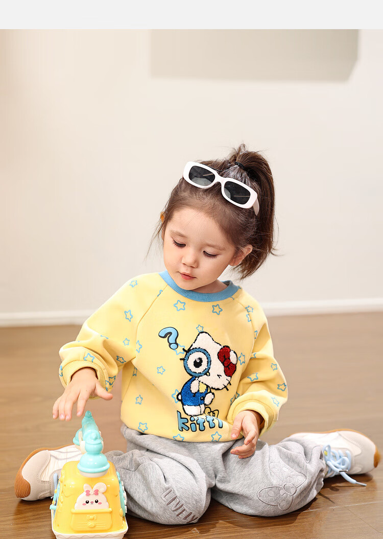 LUSON Little O Dad Baby Girl Cartoon Sweatshirt 2025 Autumn New Baby Round Neck Cute Stylish Top 16