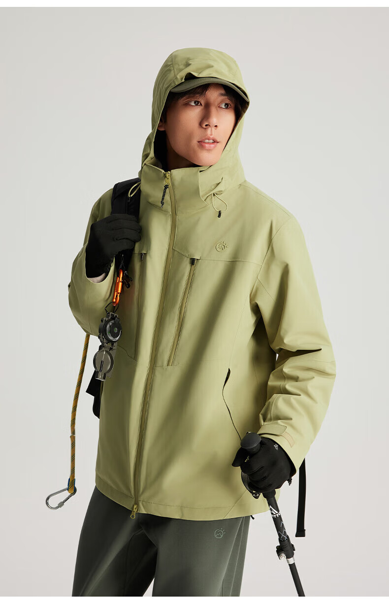 TECTOP Three-in-One Waterproof Hard Shell Jacket with Fleece Liner for Men Mountaineering 11