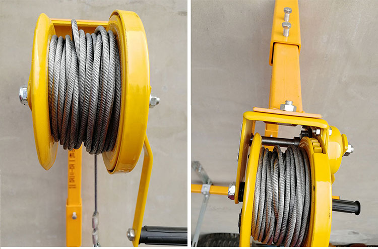 外机吊装工具室外吊装机支架神器通用手摇绞盘自锁升降机150公斤轴承