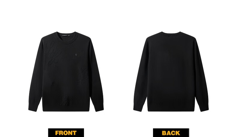CABBEEN Deodorizing Yarn Wool Knit Long Sleeve Men's Jacquard Sweater Winter Wearable Inner and Outer Layer 4