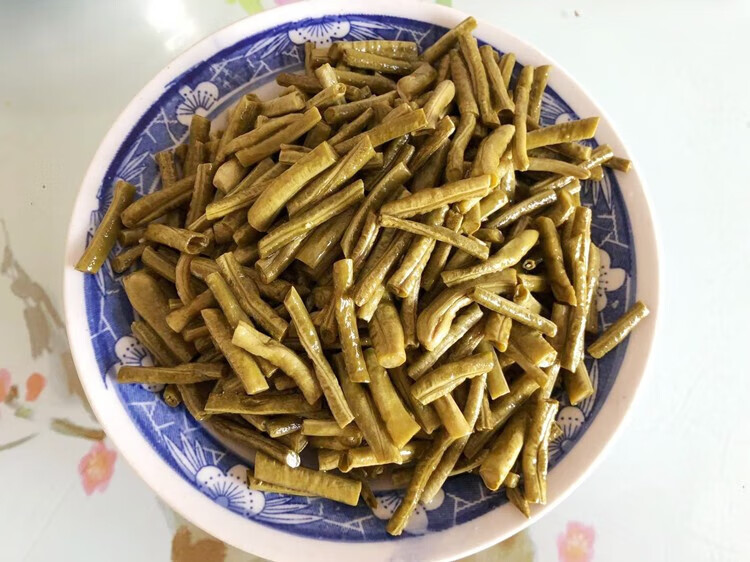 瓶装酸豇豆角安徽六安农家泡手工腌制长一份一瓶带桶四斤多 桶带水四