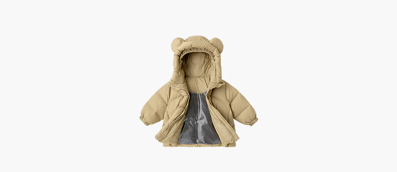 Dudu Home [DuPont Three-Proof] Baby Down Jacket Winter Children's Hooded Coat Boys Warm Clothing Trendy Green 110 3