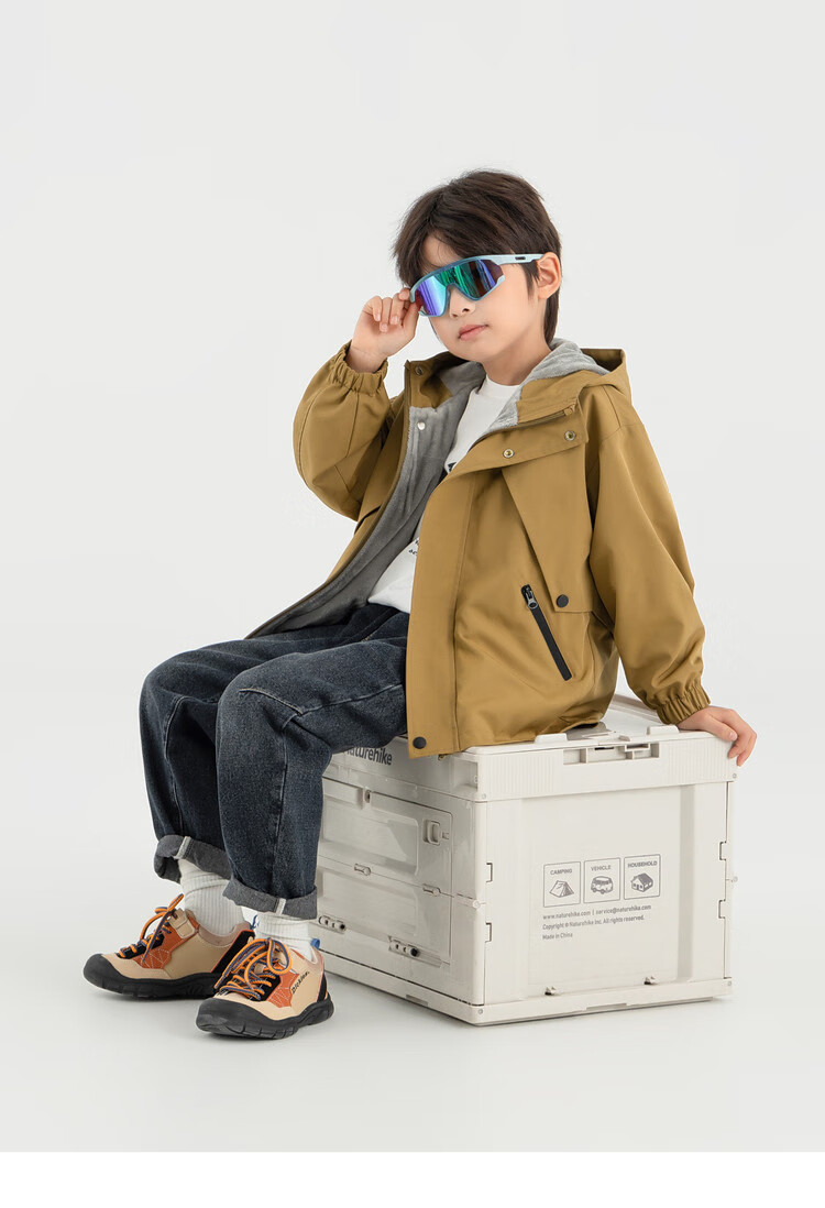 Duoduo Family 2026 Spring Autumn Kids Hiking Jacket Outdoor Warm Thin Fleece Water-Repellent Hooded Windproof Coat for Boys 17