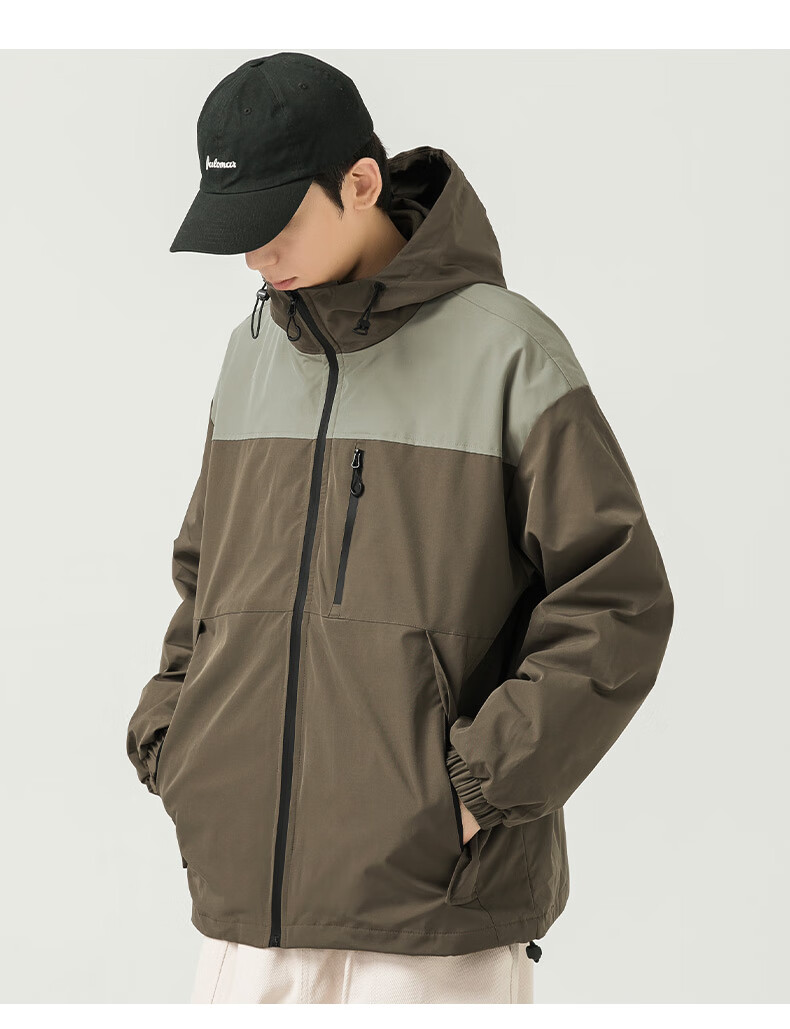 WOOD SOON 3-in-1 Cotton Padded Jacket Unisex Autumn Winter Thickened Fleece Windproof Warm Stand Collar Coat 14