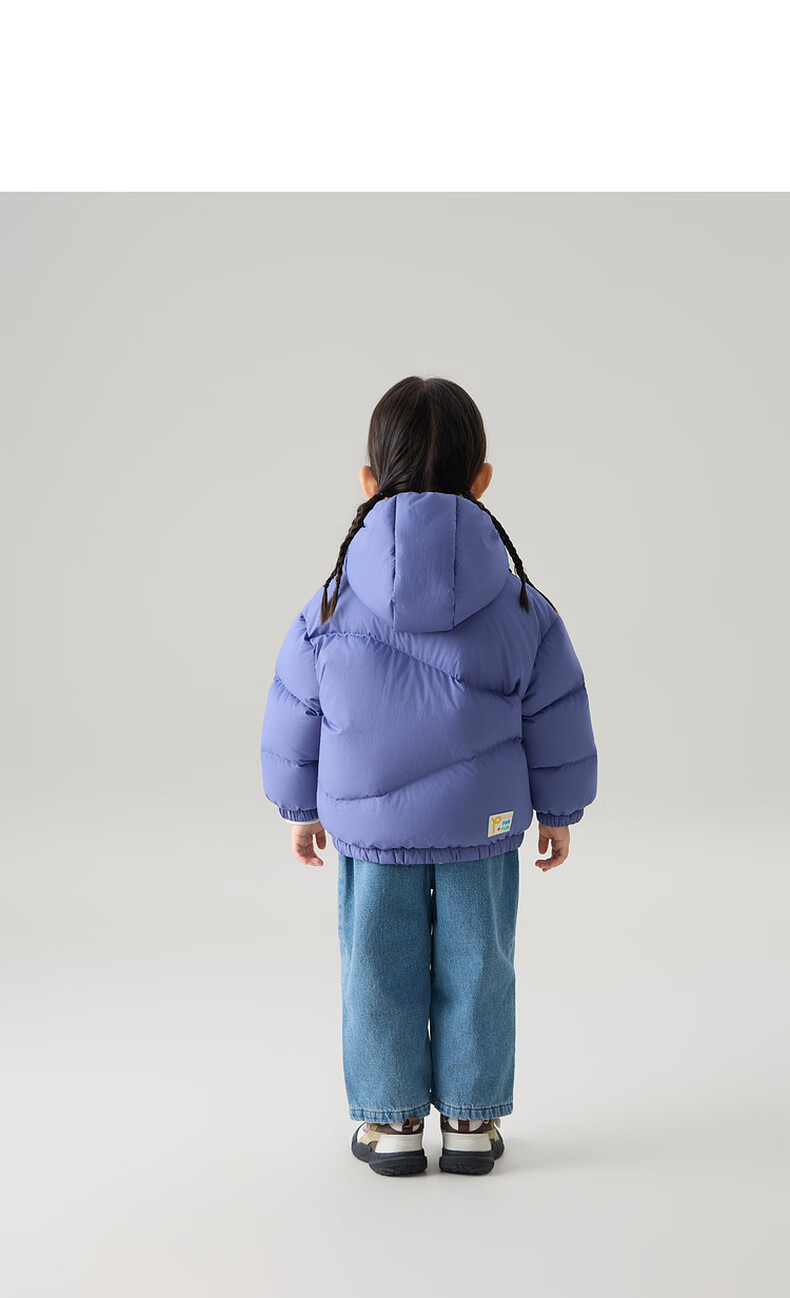 Papapapa Winter New Kids Super Puffy Down Jacket Boys Girls Warm Heat-Retaining Coat Gray 130 5