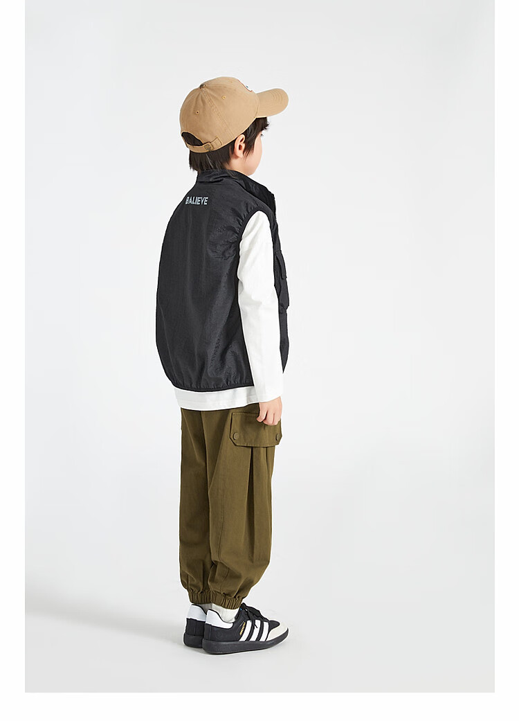 Duoduo Boys Workwear Vest 2025 Spring Autumn Children's Outdoor Functional Style Waistcoat Stylish Jacket for Older Kids 12