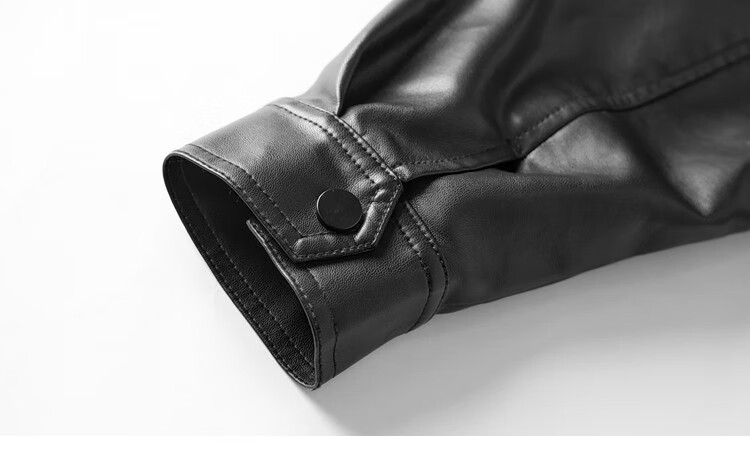 Duoduo Boys Casual Jacket Spring Autumn Fashion Stylish Trendy PU Leather Loose Fit Lapel Functional Windbreaker 16