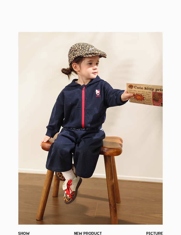 LUSON Little O Dad Baby Girl Autumn Outfit 2025 Spring and Autumn Long Sleeve Sweatshirt Jacket and Pants Baby Clothes 19