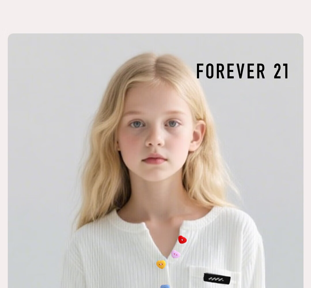 FOREVER21 Girls' Long Sleeve Colorblock T-Shirt 2025 New Autumn Kids' Top Children's Fall Shirt 10