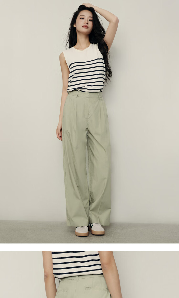 Giordano [Korean Celebrity Style] 2026 New Lyocell Cotton Pleated Wide-Leg Pants for Women 05415556 14