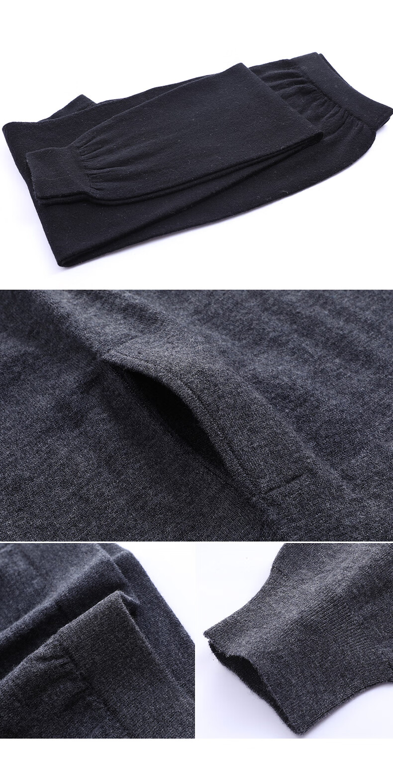 ROMON Men's 100% Pure Wool Thermal Pants Thin Cotton Autumn Winter Inner Layer Base Pants for Men 5
