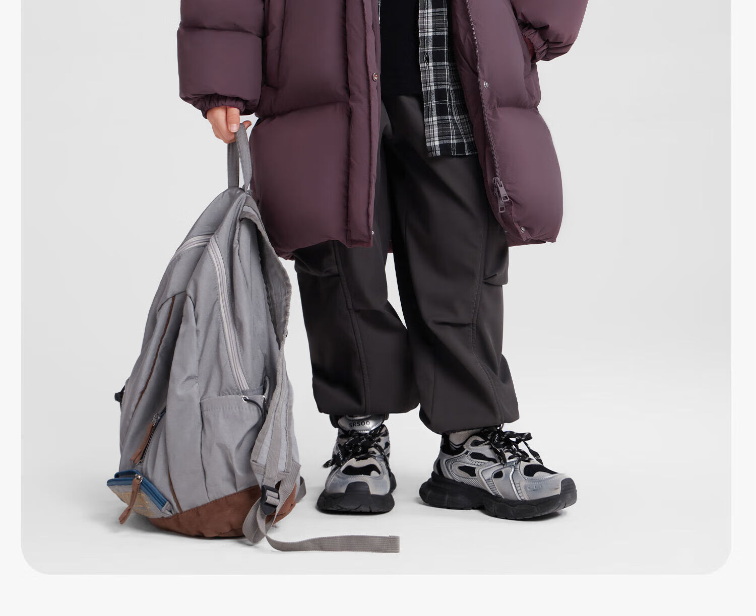 Zuo Xi Boys' Mid-Length Down Jacket Winter Warm Thickened Hooded Coat Red Size 130 New Year Outfit 53